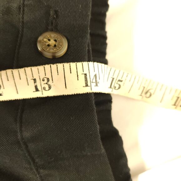 LL Bean Womens 18 Black Elastic Waist Stretch High Rise Waist Chino Khaki Pants - Picture 6 of 7